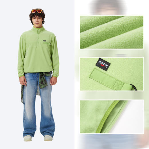 男装半开暗扣长袖上衣（暖绒）2505 商品图1