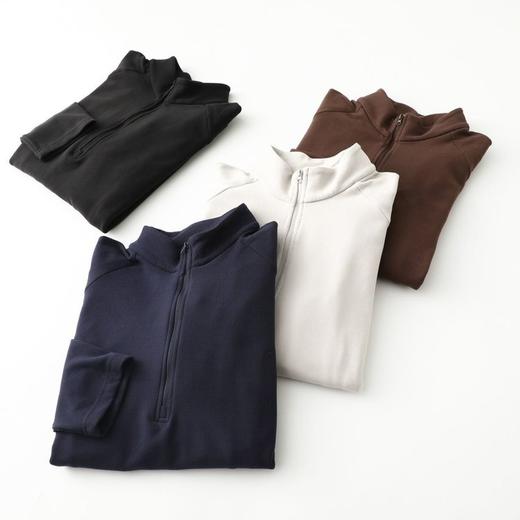 户外机能风！2025自发热双面德绒半拉链开襟男秋冬立领磨毛套头打底卫衣！ 商品图0