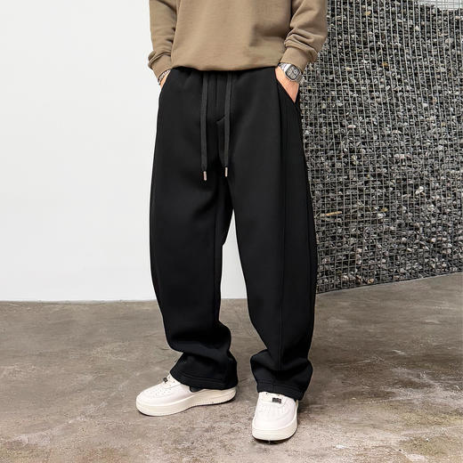 徐太浪【松紧腰 立体裁剪】休闲裤男秋冬2025新款宽松直筒运动裤 商品图2