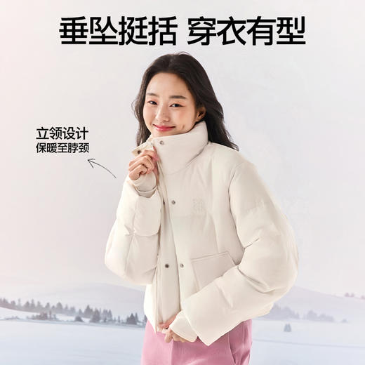 SIINSIIN立领羽绒服2025冬季新款轻薄女士加厚保暖面包服外套 商品图3