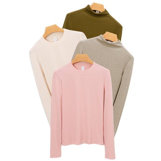 岸纾 精仿羊绒高弹力保暖女款打底衫（多色可选） 商品图4