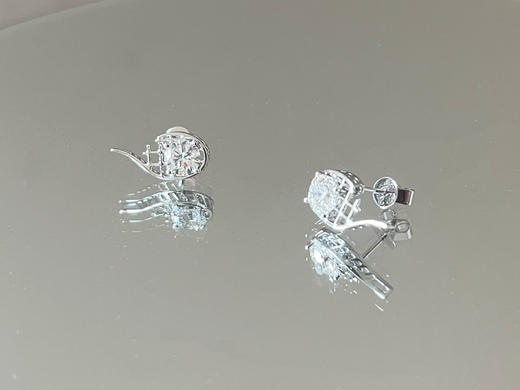 「轨迹」钻石18k白金网球耳钉 商品图1