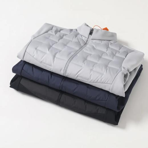 D110607羽绒拼接压胶轻薄保暖男士秋冬薄款羽绒服外套 商品图1