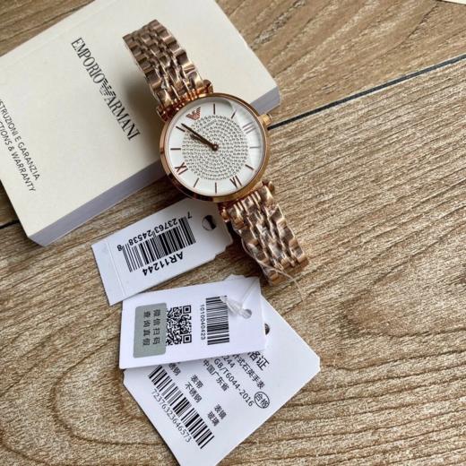 Armani阿玛尼满天星手表女士男士镶钻石英防水轻奢腕表 商品图12