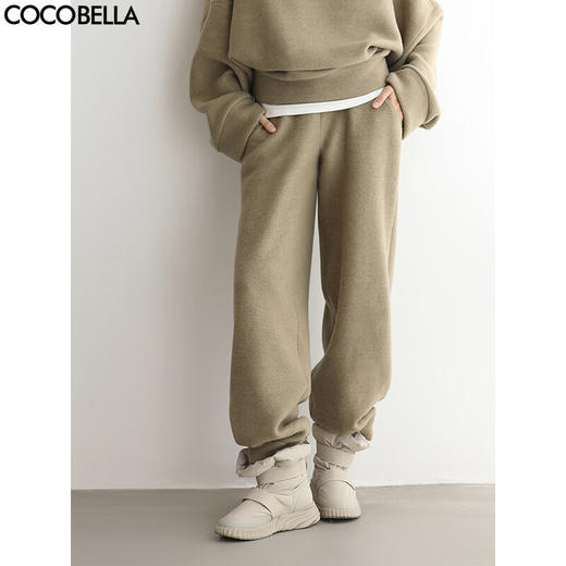 COCOBELLA宽松休闲裤女秋冬柔软裤子通勤针织长裤PA3255-2 商品图0