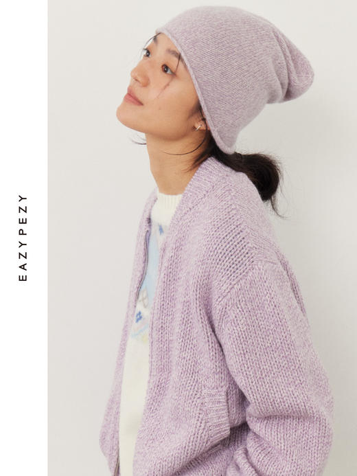 羊绒羊毛卷边懒人帽 商品图1