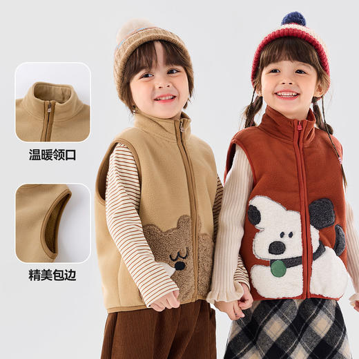 嘟嘟家宝宝马甲秋冬卡通儿童坎肩冬季加绒男童冬装上衣女童背心冬 商品图2