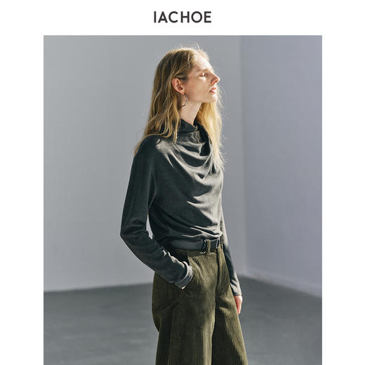 棉仓3621501021-荡领打底T恤 商品图0