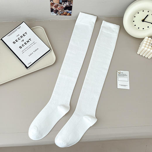 【小腿袜压力袜】秋冬女过膝长筒 黑色瘦腿弹力袜 棉透气防臭压缩袜  商品图10