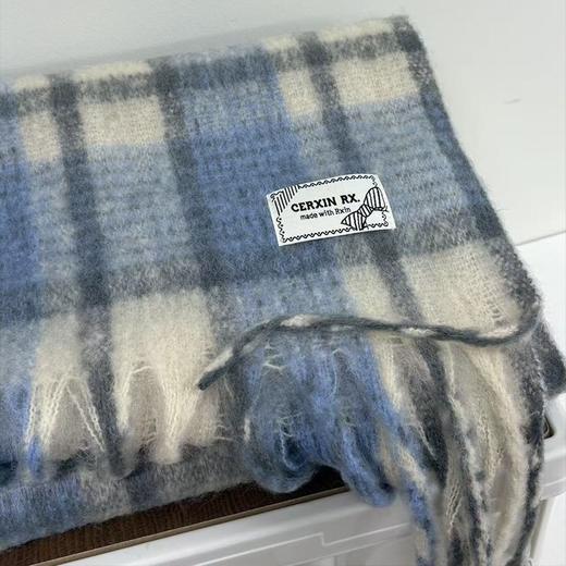 椒盐和猫 秋冬专属韩系氛围感条纹格子围巾 两面可戴 多种戴法 商品图11