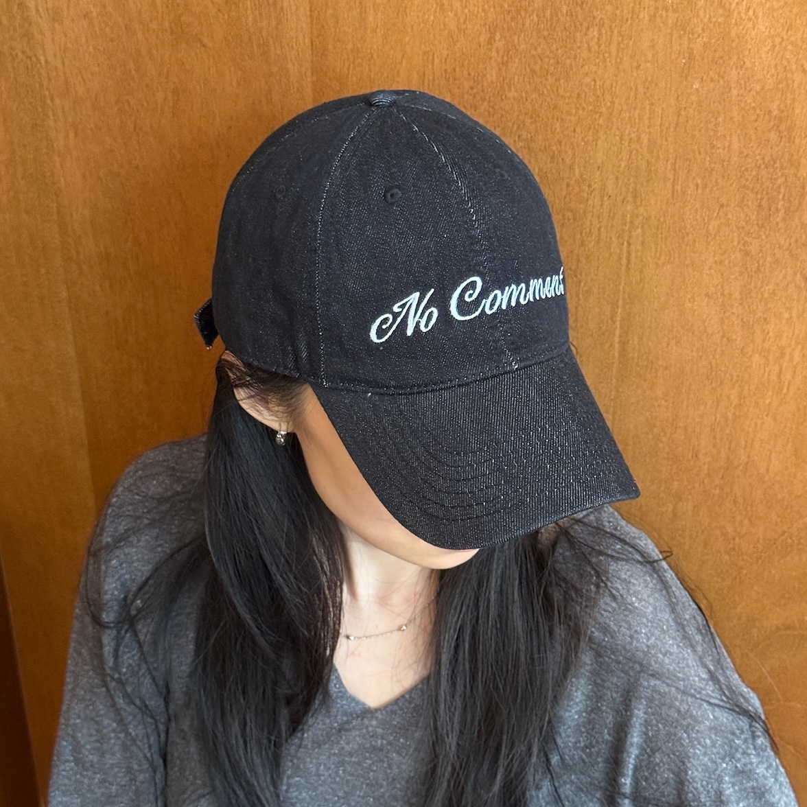 geemaa No Comment「无可奉告」刺绣棒球帽
