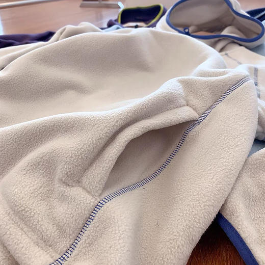 慵懒方程式！裸+同款~！城市山系风！男女高密度摇粒绒情侣连帽衫 商品图14