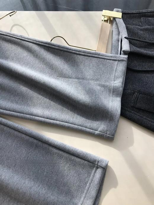 D110616复古撞色加厚醋酸绵羊毛裤女休闲长裤 商品图9