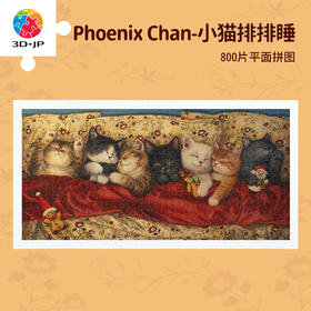 800片 平面塑料拼图 H4154 Phoenix Chan-小猫排排睡