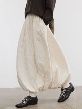 步履不停/5C41169C/线迹绗棉半裙