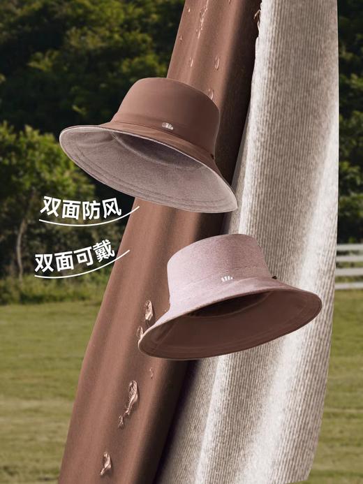 蕉下加绒款保暖帽户外防风渔夫帽女双面可戴大帽檐防晒帽子UL003 商品图2