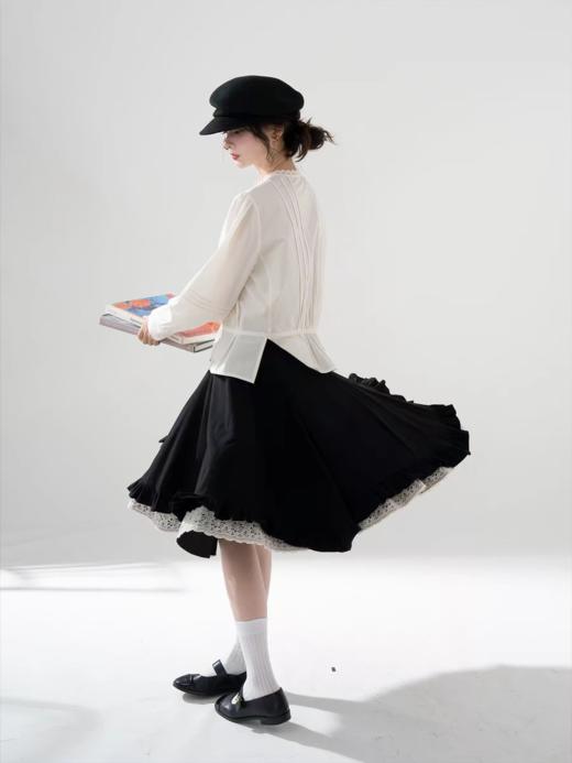 浮生八记/25C152/复古不规则立裁蕾丝半身裙 商品图0