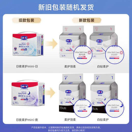 露安适柔护羽柔裤mini婴儿日夜纸尿裤拉拉裤 商品图1