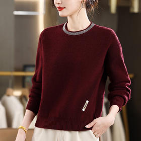 好看上衣打底衫遮肚子，显瘦洋气圆领毛衣CC-MY-1290