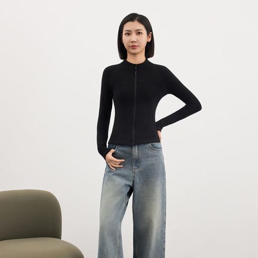 【舒服到不想脱】女士德绒修身拉链外套  修身保暖 运动风可叠穿外套 亲肤柔软轻薄保暖 300g 商品图5