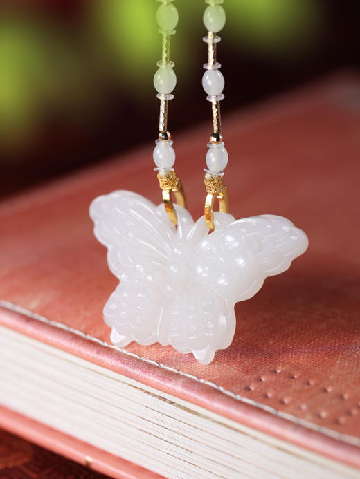 九紫离火/18K金蝴蝶项链小米链 商品图2