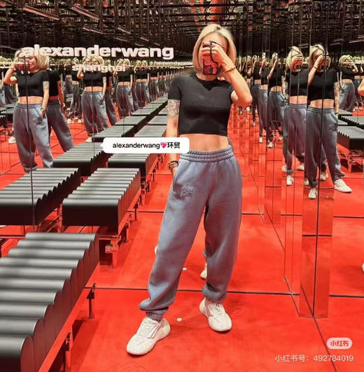 原单品质大王水洗加绒卫裤长裤8110306 商品图9