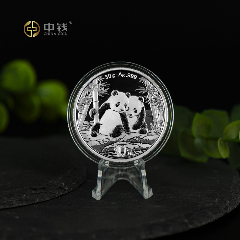 2026年熊猫银币 30克银猫现货 熊猫芯片卡