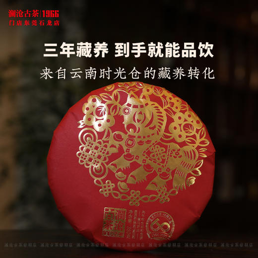 澜沧古茶2026年骏马开运大饼生肖熟茶普洱茶云南茶叶纪念茶礼三年陈 商品图2
