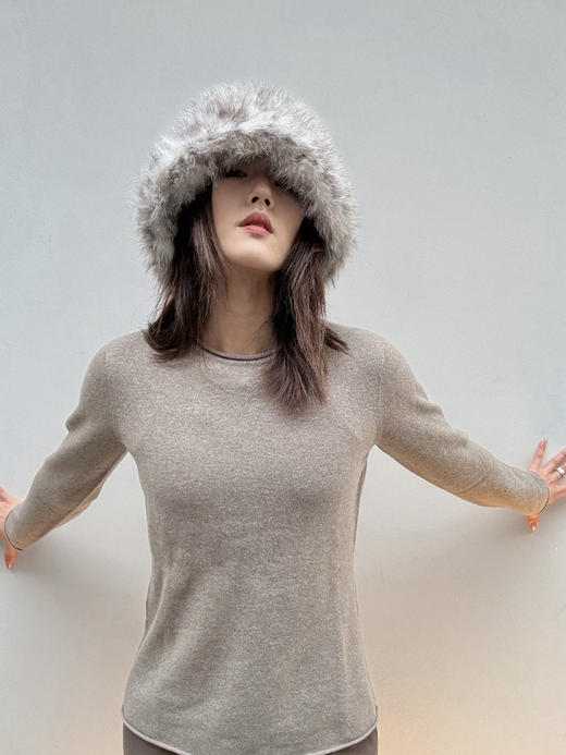 【体验款羊绒】噢蜜ooomeooo真基础的本命魔咒羊绒打底衫 商品图2