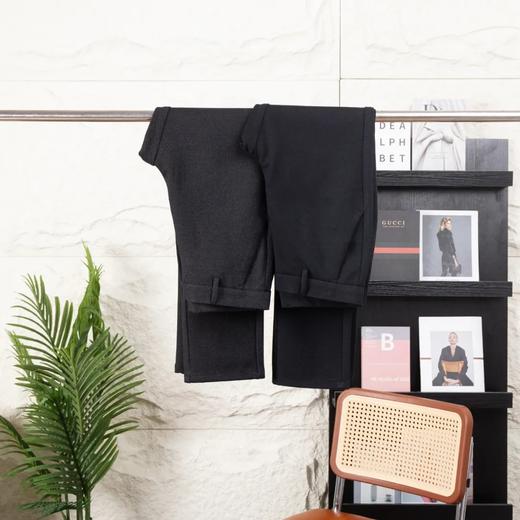 D110603品质巨献！360度无死角包边！秋冬男士羊毛呢轻商务修身小直筒休闲长裤 商品图3