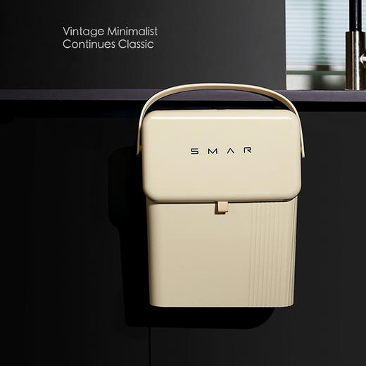 娜家法式奶油风厨房壁挂式垃圾桶 商品图2