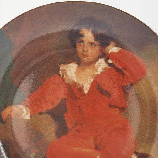 英国国家美术馆 梵高长草与蝴蝶 托马斯·劳伦斯爵士红衣男孩 瓷盘摆件 商品图3