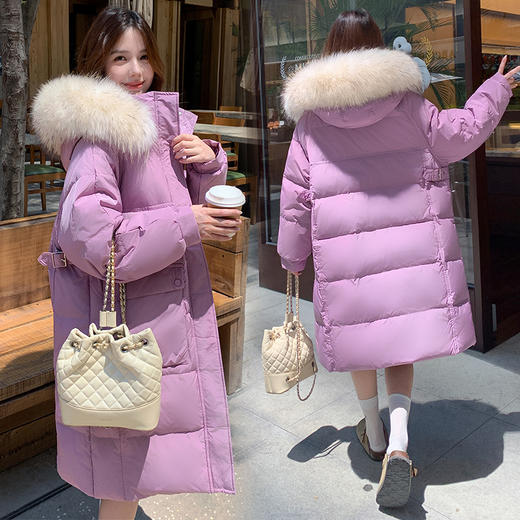 奢姿大码女装2025冬季胖妹妹时尚大毛领羽绒服气质保暖显瘦外套7354300242 商品图2