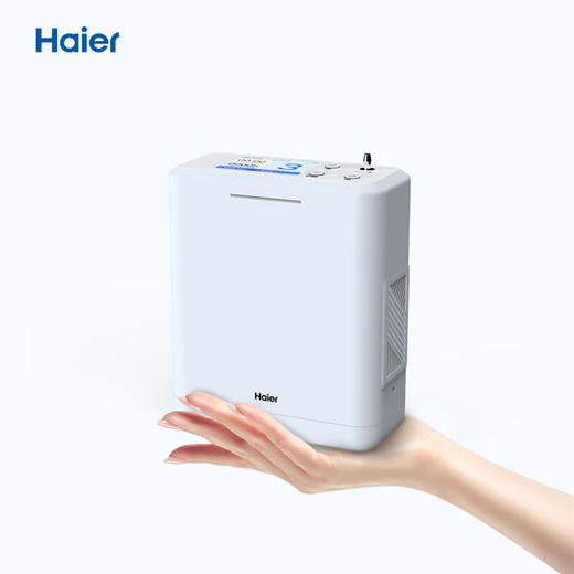 海尔（Haier）医用便携式制氧机5L升高原车载吸氧机随身户外旅游两块电池550C 商品图0