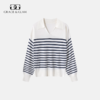 Grace&Glam 经典POLO领减龄条纹羊毛衫 商品缩略图0