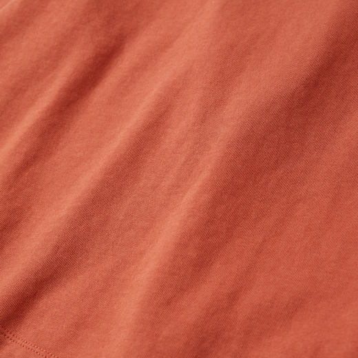 ROMI STUDIO100%棉质法式橘红毛圈布撞边宽松长袖上衣 RWCAS65322 商品图4