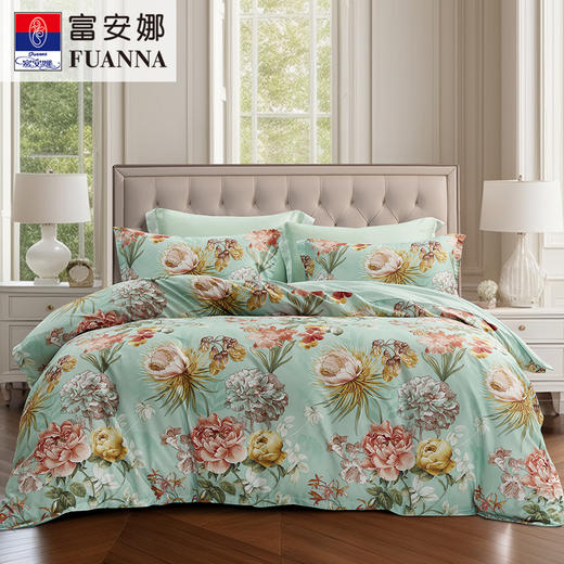 富安娜(FUANNA) 磨毛四件套-花漾年华 商品图0