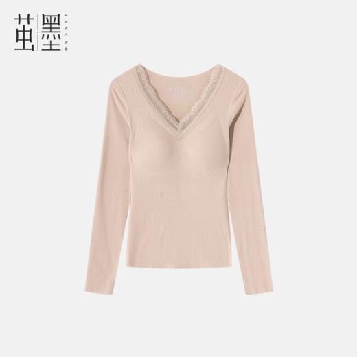 茧墨 10A暖绒双面磨毛二合一保暖打底衫（含胸垫） 商品图0