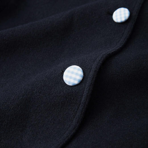 HERLIAN 2025年冬季新品蝴蝶结装饰娃娃领毛呢外套女 商品图3