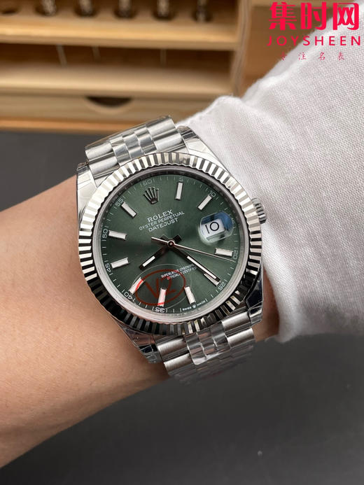 劳力士 VS日志41系列 VS日志V2版 薄荷绿 男士腕表 丹东3235机 五珠带 表径41mm 商品图9
