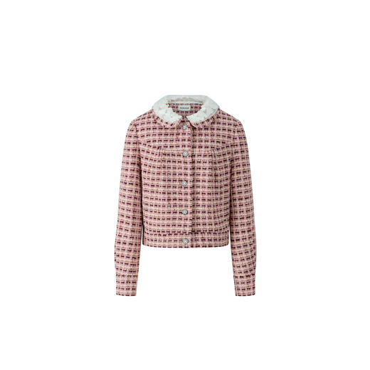 Herlian2025冬季新品手钩花边领小香风外套 商品图4