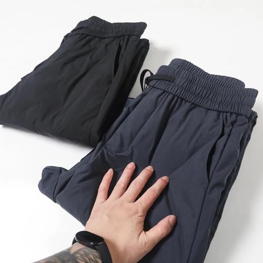 D110602秋冬白鸭绒压胶防风保暖男士松紧腰防水羽绒裤长裤 商品图7