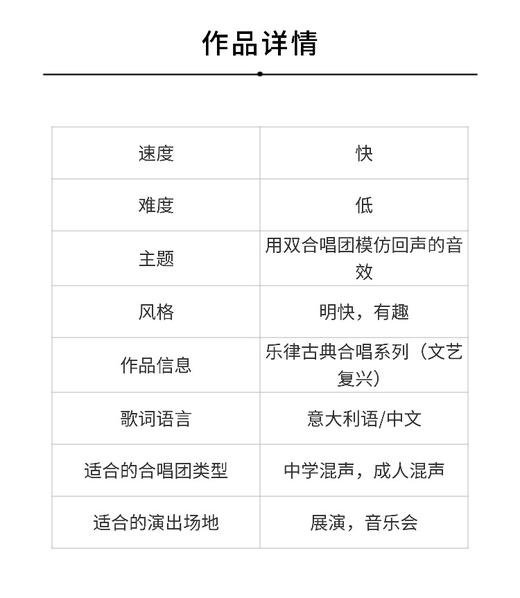 回声（奥兰多·迪·拉索 曲）无伴奏双SATB合唱 正版合唱乐谱「本作品已支持自助发谱 首次下单请注册会员 详询客服」 商品图2
