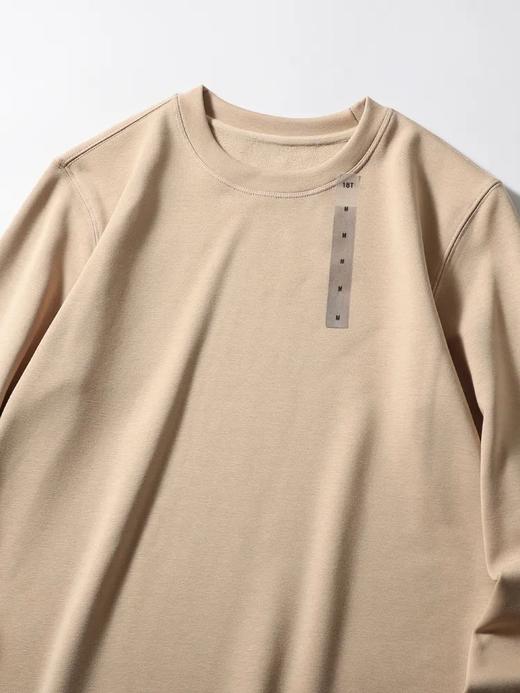 D110611加绒亲肤棉复合细腻羊羔绒拼接纯色圆领套头保暖打底衫！男女同款 商品图9