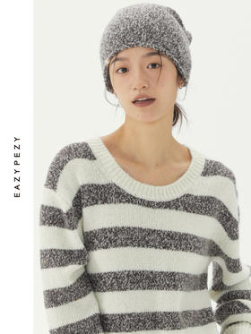 羊绒羊毛卷边懒人帽