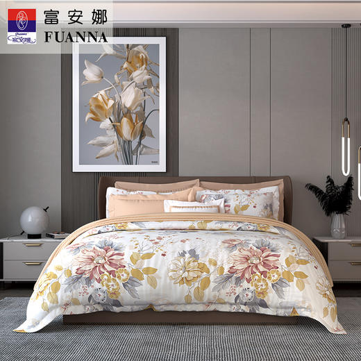 富安娜(FUANNA) 纯棉四件套-清叶梦语 商品图0