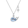 【圆梦鲸】S999纯银蓝色鲸鱼项链【YXS-A4752】 商品缩略图4