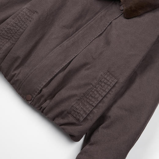 ROMI STUDIO丹麦水貂毛领90白鹅绒老钱气质羽绒派克服RWCWW87003 商品图3