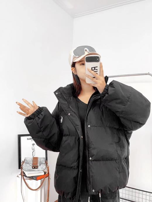 D110626精典连帽拉链可拆卸小马刺绣羽绒服男女同款 商品图7