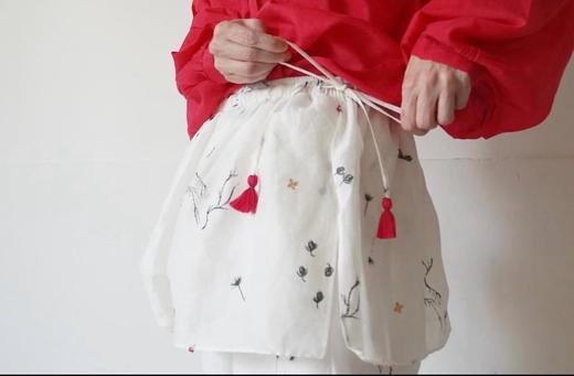 BUNON 印花褶边拼接长裤(BN2591) 商品图1